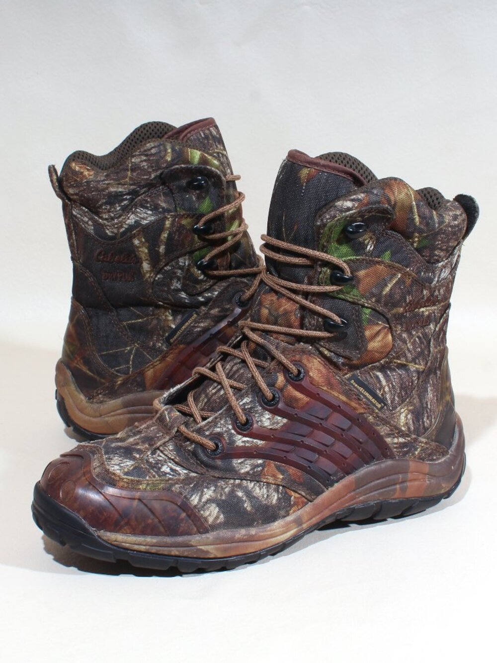Mens Cabelas Hunting Boots Size 8.5 Ultra Dry-Plus Insulated Camo Hiking Boot